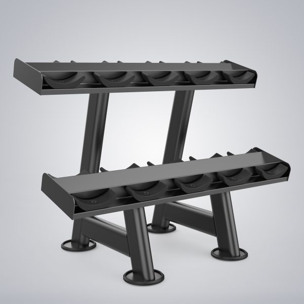 2-Tier 5 Pair Dumbbell Rack U2077S - DHZ Fitness Equipment
